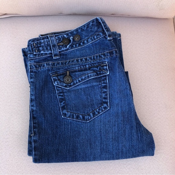 Eddie Bauer Est 1920 Adjustable Waist Button Flap Back Pockets 2009 Jeans 10R - Picture 15 of 16